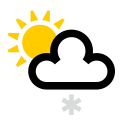 Queda de neve moderada parcialmente