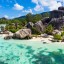 Temperatura do mar nas Seychelles cidade a cidade