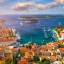 Temperatura do mar nas ilhas croatas cidade a cidade